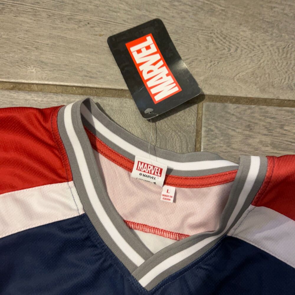 Marvel Men's Long Sleeve Lightweight Mesh Hockey Jersey Y2K - Picture 2 of 6